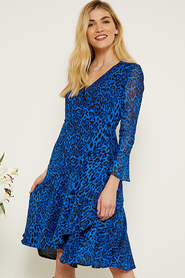 Buy > leopard print wrap dress size 18 > in stock