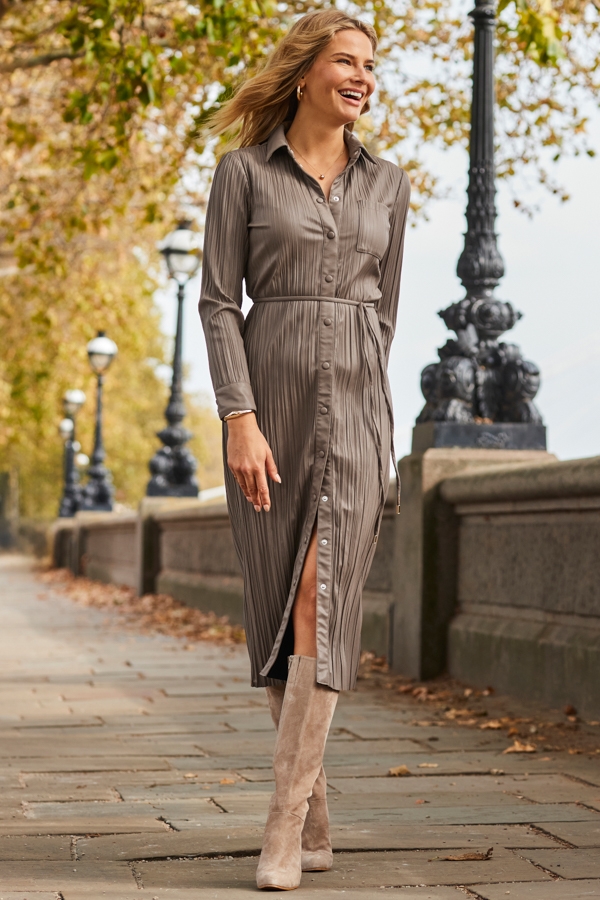 Buy Women's Knee Length Shirt Dress Casual Dresses Online | Next UK