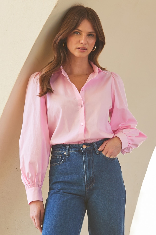 Soft Pink Relaxed Fit Shirt