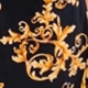 Black & Gold Baroque Print Zip Front Dress