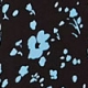 Black & Blue Ditsy Floral Print Midi Shirt Dress