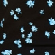 Black & Blue Ditsy Floral Ruched Neck Top