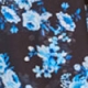 Black & Blue Floral Print Mesh Shirt