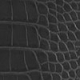 Black Croc Effect Leather Waist Belt With Gold Round Buckle