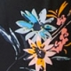Black Floral Print Belted Midi Shirt Dress