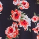 Black Floral Print Ruffle Hem Midi Wrap Dress