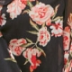 Black & Pink Floral Frill Detail Shirred Hem Blouse