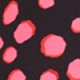 Black & Pink Spot Print Shift Dress With Ruffle Hem