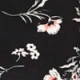 Black Floral Print Knot Front Midi Jersey Dress