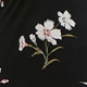Black Floral Print Long Sleeve Twist Front Top