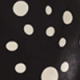 Black & White Spot Print Ruffle Hem Midi Wrap Dress