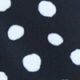 Black & White Spot Print Ruffle Hem Shift Dress