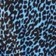 Blue Animal Print Keyhole Detail Fluted Cuff Jersey Top