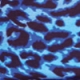 Blue Leopard Print Ruched Neck Top