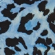 Blue Animal Print Wrap Front Longline Jersey Top