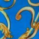 Blue & Gold Baroque Print Mesh Jersey Shirt