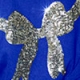 Cobalt Blue Silver Sequin Bow Knit Jumper