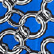 Blue Chain Print Tab Detail Shift Dress