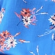 Blue Floral Print Fluted Sleeve Bardot Top