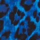 Cobalt Blue Animal Print Belted Midi Shirt Dress