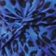 Blue & Black Animal Print Knot Front Midi Jersey Dress