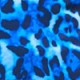 Blue Leopard Print Mesh Top