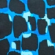 Blue & Black Morocco Print Faux Wrap Jersey Top