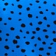Cobalt Blue & Black Spot Print Twist Front Jersey Top