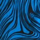 Blue & Black Swirl Print Ruffle Hem Midi Wrap Dress