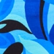 Blue Swirl Print Faux Wrap Jersey Top