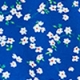 Blue & White Floral Print Split Detail Bardot Dress