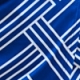 Blue & White Geometric Print Buckle Detail Wrap Jersey Top