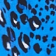Blue & Black Animal Print Ruched Shoulder Midi Dress