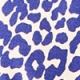 Blue & White Leopard Print Ruffle Hem Shift Dress