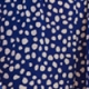 Blue & White Spot Print Ruffle Shoulder Jumpsuit