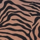 Natural Zebra Print Short Sleeve Faux Wrap Top