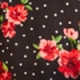 Black Floral & Spot Print Button Front Blouse
