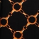 Black & Gold Geometric Chain Print Tie Waist Shift Dress