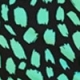 Black & Green Fleck Print Split Detail Maxi Jersey Dress