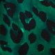 Green & Black Animal Print Angel Sleeve Twist Front Jersey Top