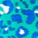 Blue & Green Animal Print Ruffle Hem Tie Waist Dress