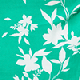 Green Floral Print Ruffle Hem Fluted Cuff Wrap Top