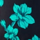 Black & Green Floral Print Sweetheart Neckline Midi Dress