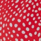 Red & White Spot Print Stretch Waist Midi Dress