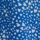 Blue & White Heart Print Ruffle Sleeve Top
