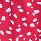 Hot Pink & White Fleck Print Ruffle Hem Wrap Dress