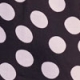Black & White Spot Print Ruffle Hem Shift Dress
