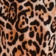 Leopard Print Ruffle Hem Fluted Cuff Wrap Top