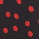 Black & Red Spot Print Midi Skirt