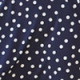 Navy Blue & White Spot Print Jersey Midi Dress